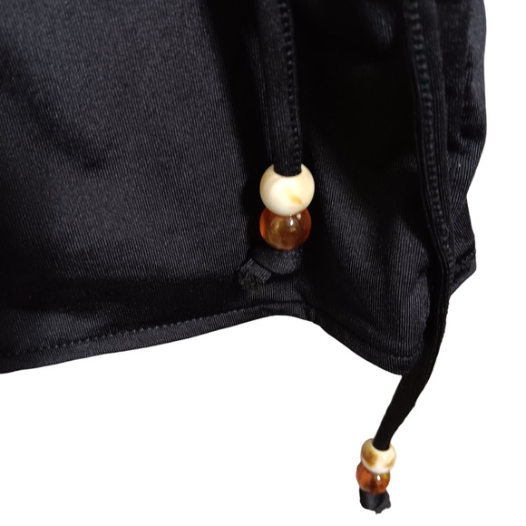 H&M Swimsuit Coverup Size XL/XXL Black Pullover Ties at the neck Drawstring NWT - Picture 3 of 6